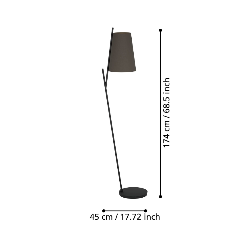Eglo - Lampada con piedistallo 1xE27/40W/230V marrone