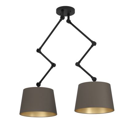 Eglo - Suspension-barre 2xE27/40W/230V marron