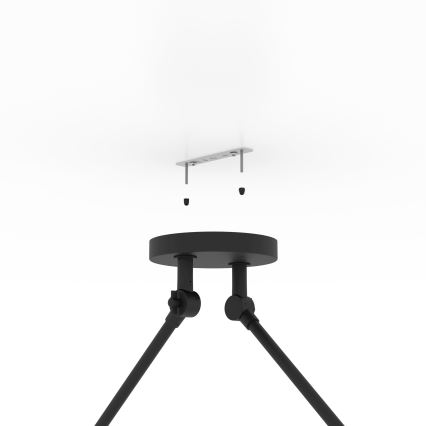 Eglo - Suspension-barre 2xE27/40W/230V marron