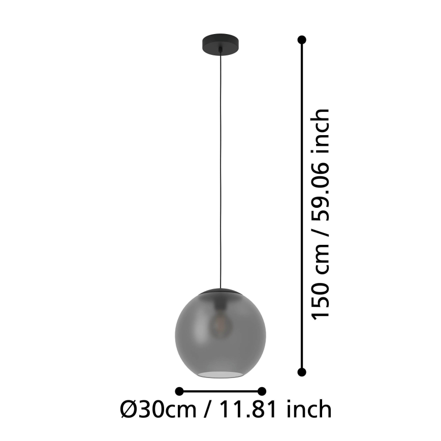 Eglo - Hängeleuchte 1xE27/40W/230V rauchig