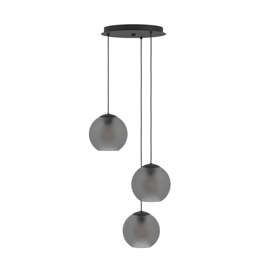 Eglo - Suspension filaire 3xE27/40W/230V fumé