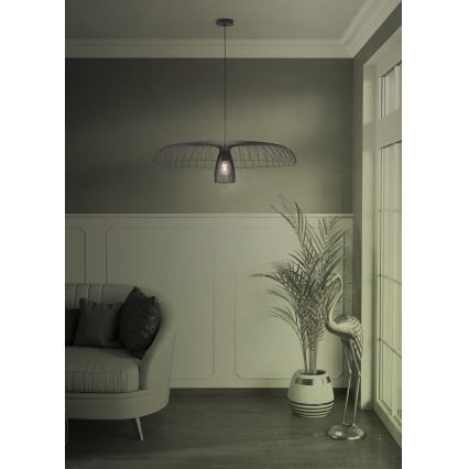 Eglo - Suspension filaire 1xE27/60W/230V d. 98,5 cm noir