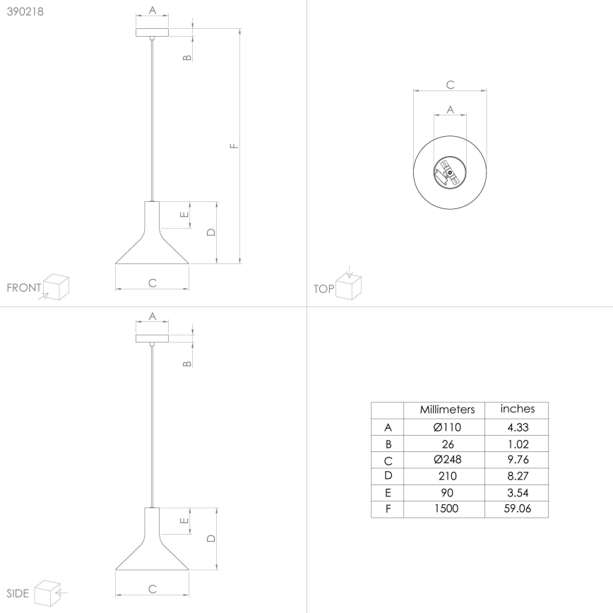 Eglo - Suspension filaire 1xE27/28W/230V noir