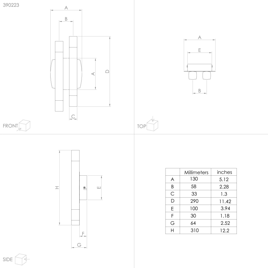 Eglo - Applique a LED 4xLED/3,3W/230V 3000K antracite/oro
