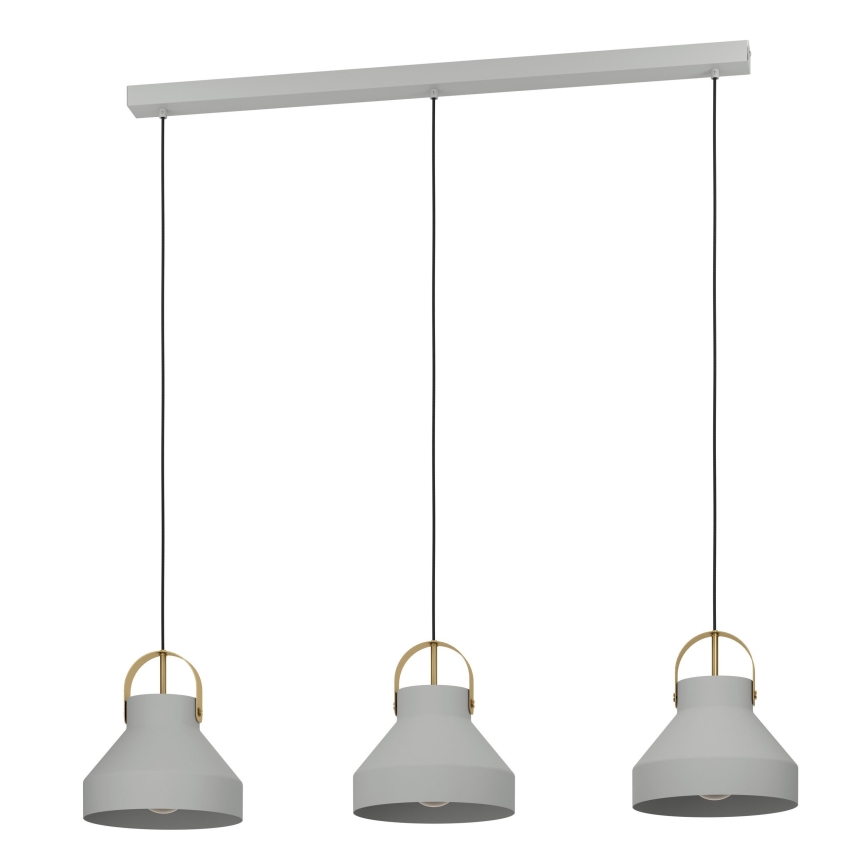Eglo - Suspension filaire 3xE27/40W/230V gris