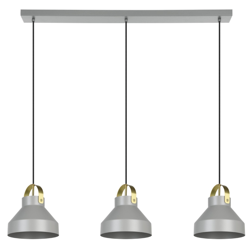 Eglo - Suspension filaire 3xE27/40W/230V gris