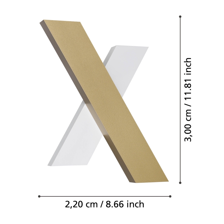 Eglo - Applique a LED 2xLED/5W/230V 3000K oro/bianco