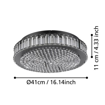 Eglo - Plafoniera LED dimmerabile LED/23,5W/230V 4000K nero