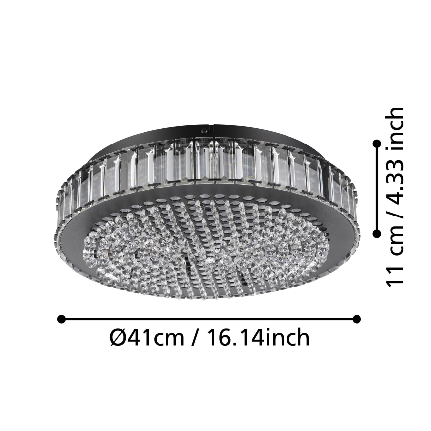 Eglo - Plafoniera LED dimmerabile LED/23,5W/230V 4000K nero