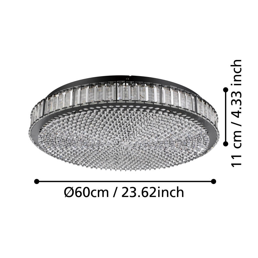 Eglo - Plafonnier à intensité variable LED/52,4W/230V 4000K noir