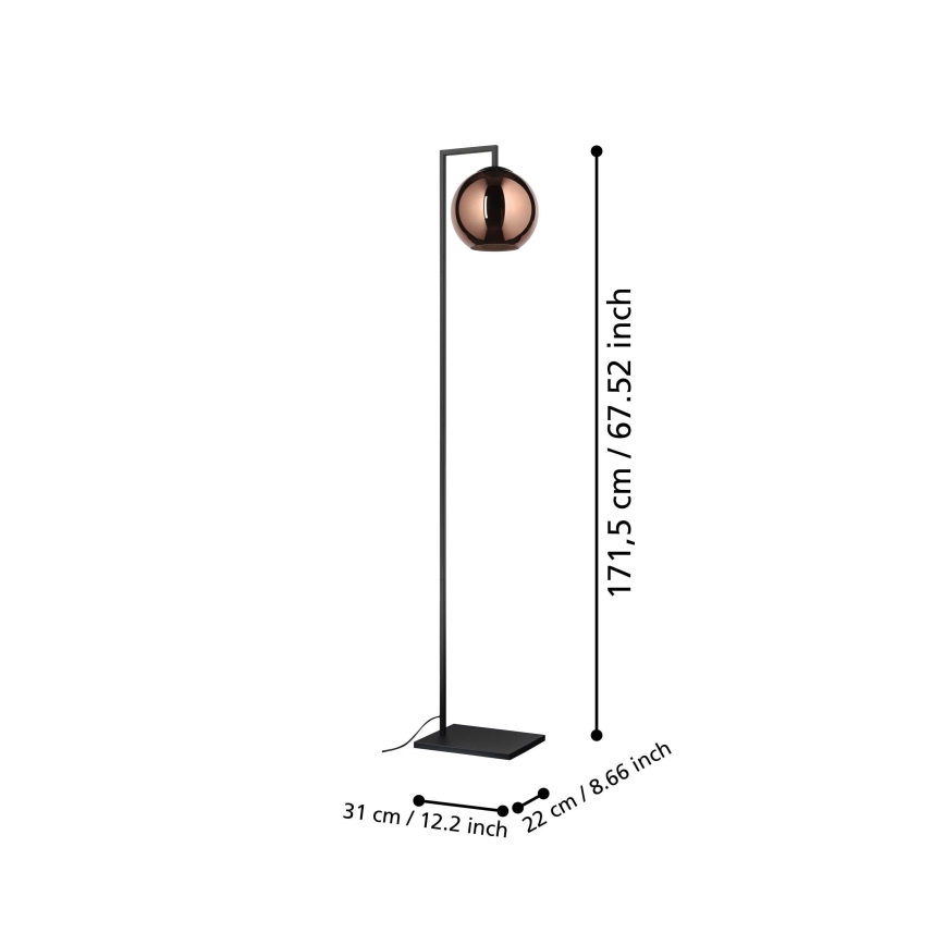 Eglo - Lampada con piedistallo 1xE27/40W/230V rame