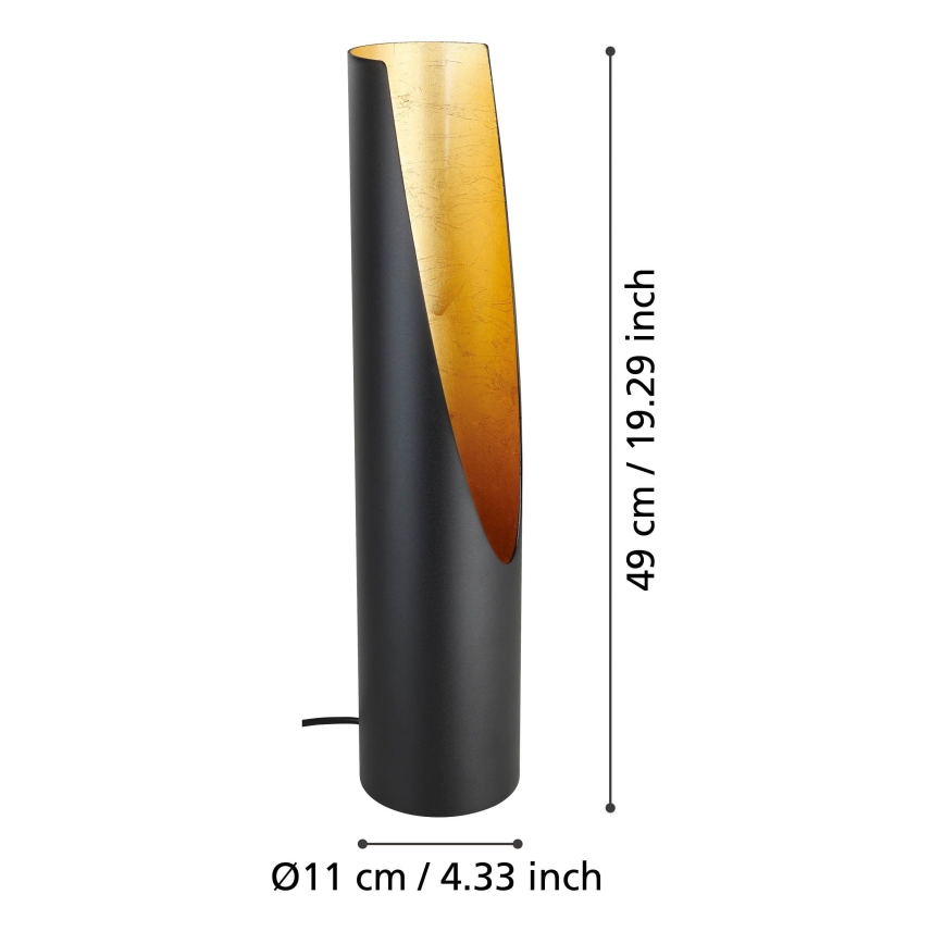 Eglo - Lampada da tavolo LED 1xGU10/4,7W/230V nero/oro
