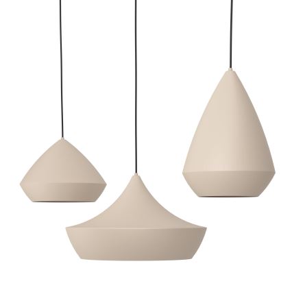 Eglo - Lampadario a sospensione con filo 3xE27/28W/230V beige