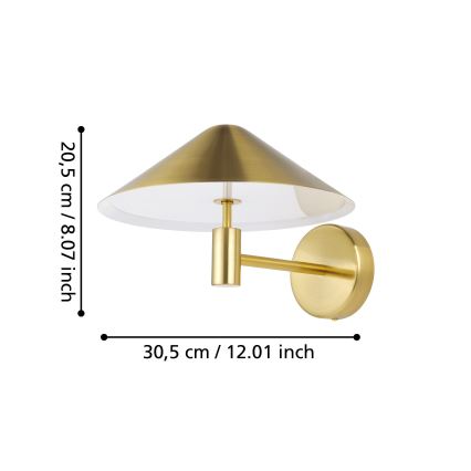 Eglo - Applique a LED LED/12W/230V 3000K oro