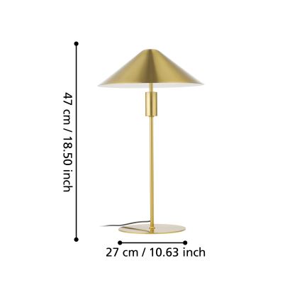 Eglo - Lampada da tavolo LED dimmerabile LED/12W/230V 3000K oro