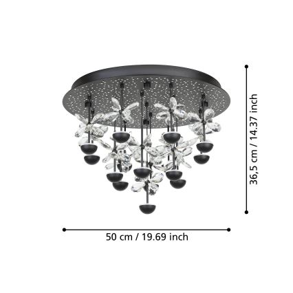 Eglo - Plafoniera LED dimmerabile LED/27W/230V 3000K nero