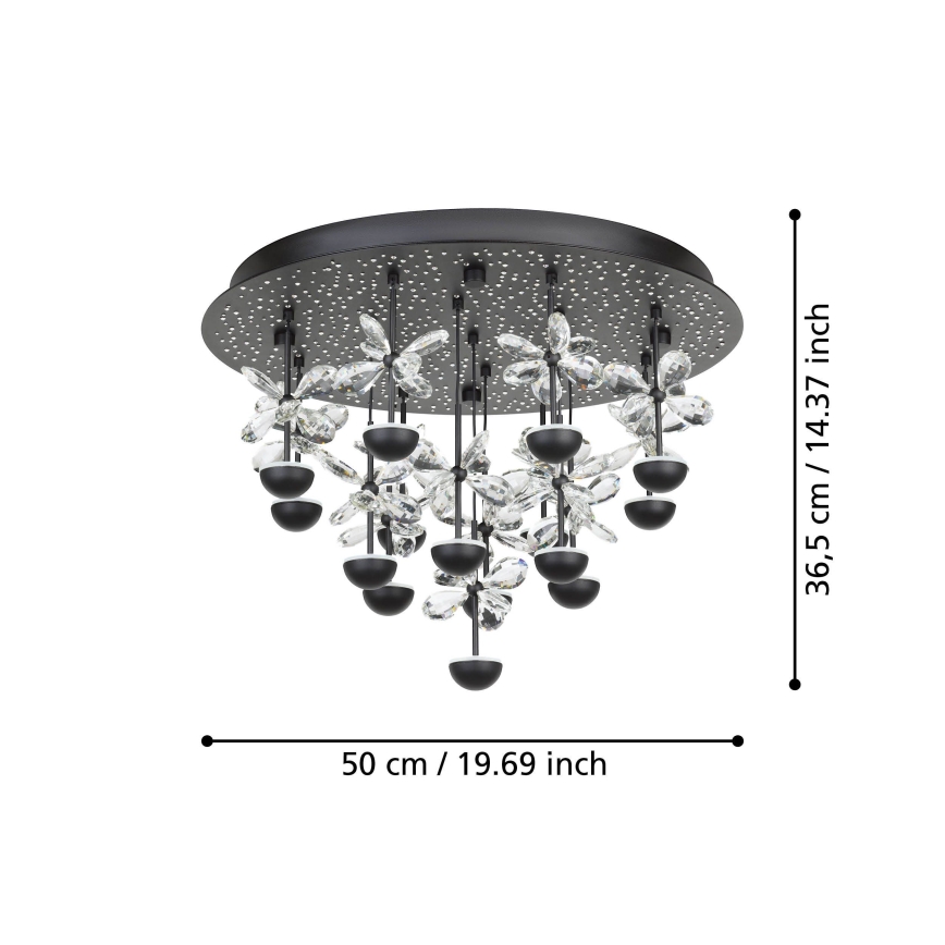 Eglo - Plafoniera LED dimmerabile LED/27W/230V 3000K nero