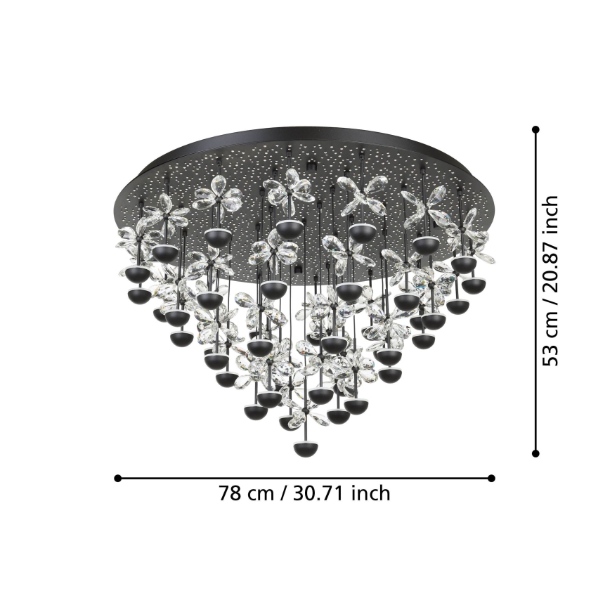 Eglo - Plafoniera LED dimmerabile LED/77,4W/230V 3000K nero