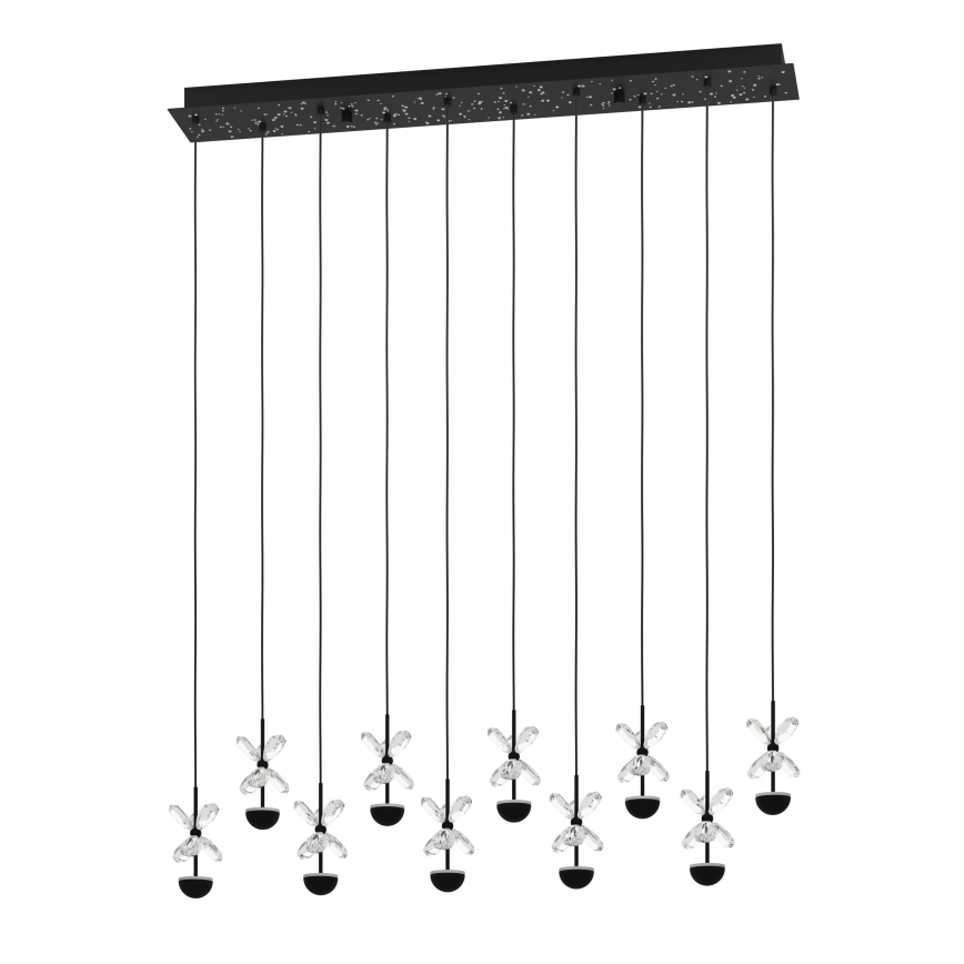 Eglo - Suspension filaire à intensité variable LED/23W/230V 3000K noir