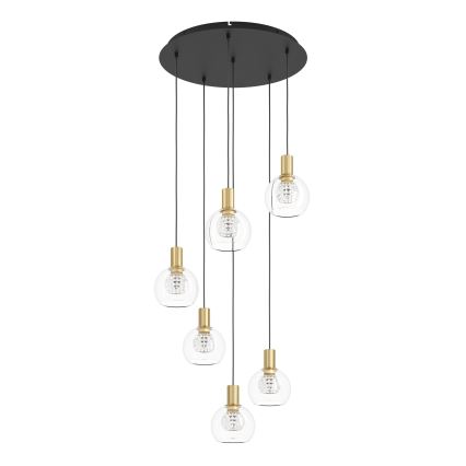 Eglo 390279 - Dimmbare LED-Hängeleuchte 6xLED/5,4W/230V 3000K d 54 cm golden