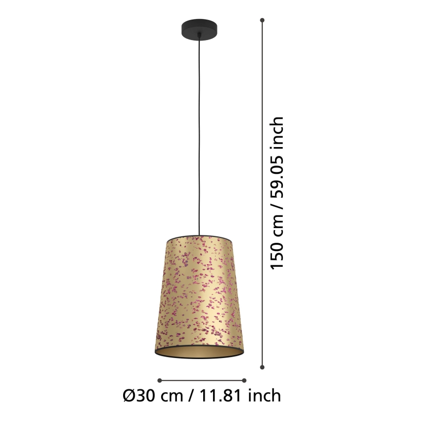 Eglo - Hängeleuchte 1xE27/25W/230V golden/rosa