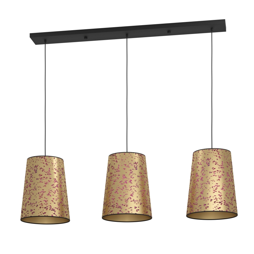 Eglo - Hängeleuchte 3xE27/25W/230V golden/rosa