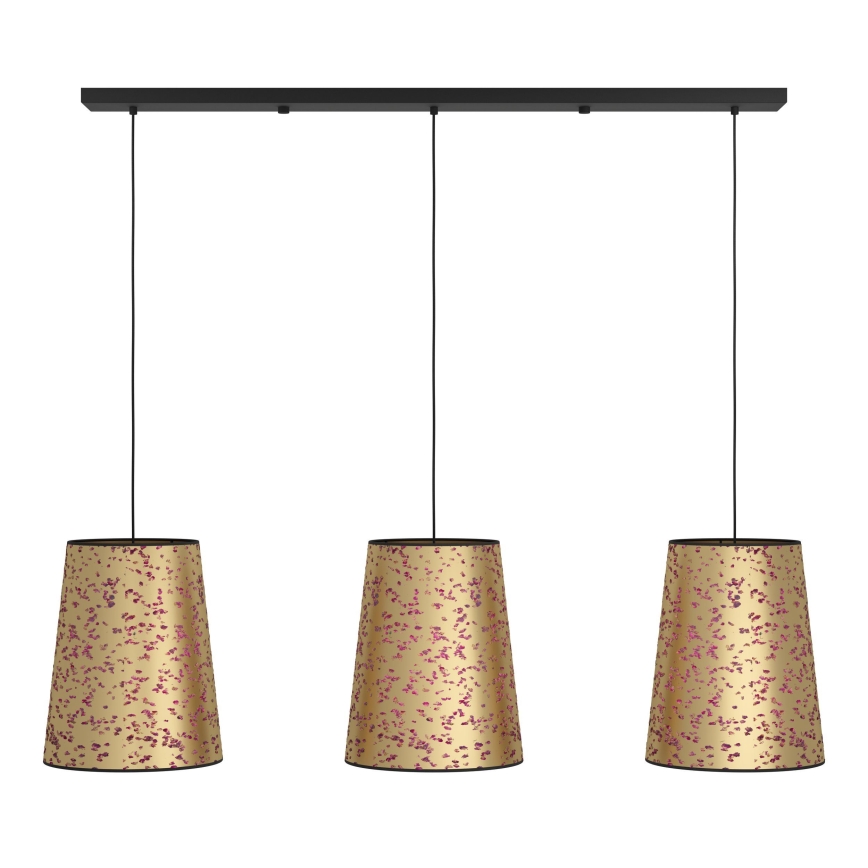 Eglo - Hängeleuchte 3xE27/25W/230V golden/rosa