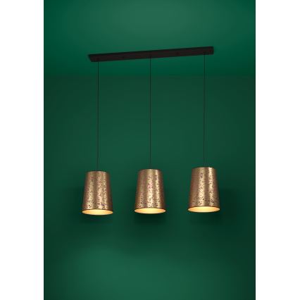 Eglo - Hängeleuchte 3xE27/25W/230V golden/rosa