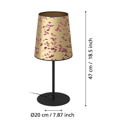 Eglo - Tischleuchte 1xE27/25W/230V golden/rosa