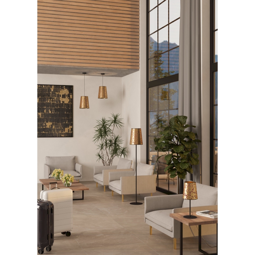 Eglo - Lampadaire 1xE27/25W/230V doré/rose