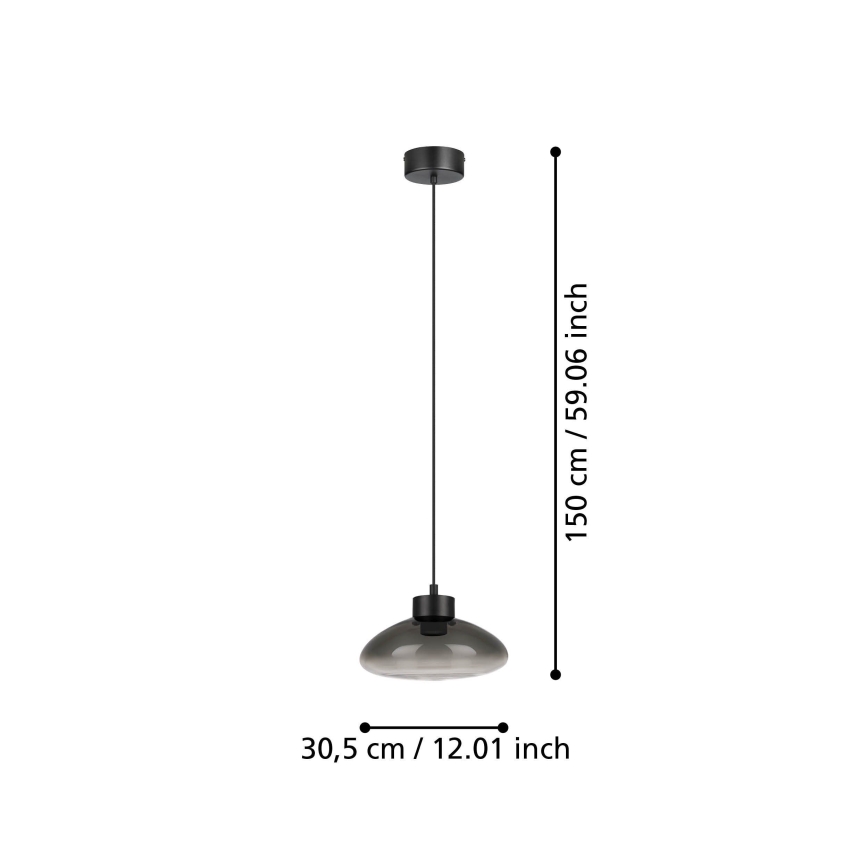 Eglo - Suspension filaire à intensité variable LED/5,4W/230V 2700K fumé