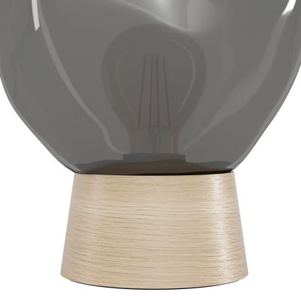 Eglo - Lampe de table 1xE27/40W/230V fumé