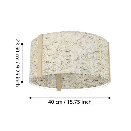 Eglo - Plafoniera 1xE27/25W/230V beige