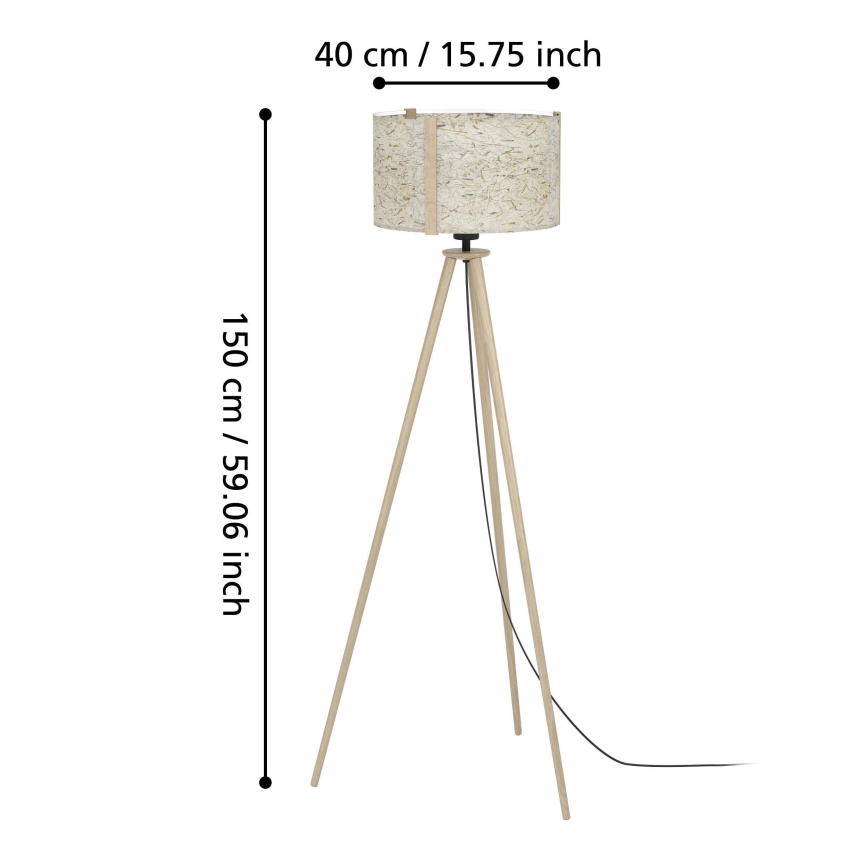 Eglo - Lampada con piedistallo 1xE27/25W/230V beige