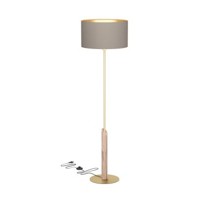 Eglo - Lampada con piedistallo 1xE27/40W/230V marrone/oro