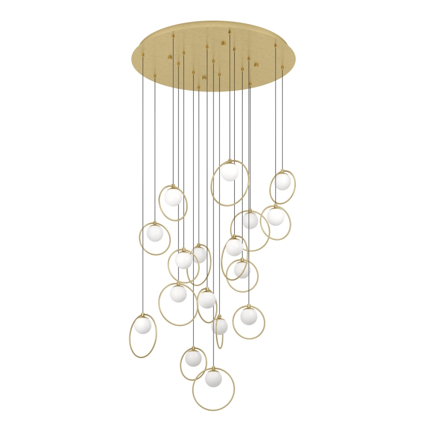 Eglo - Lampadario a sospensione con filo LED dimmerabile 17xLED/3W/230V 3000K diametro 78 cm oro