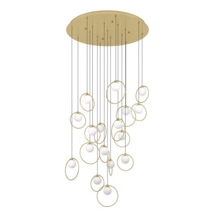 Eglo - Suspension filaire à intensité variable 17xLED/3W/230V 3000K d. 78 cm doré