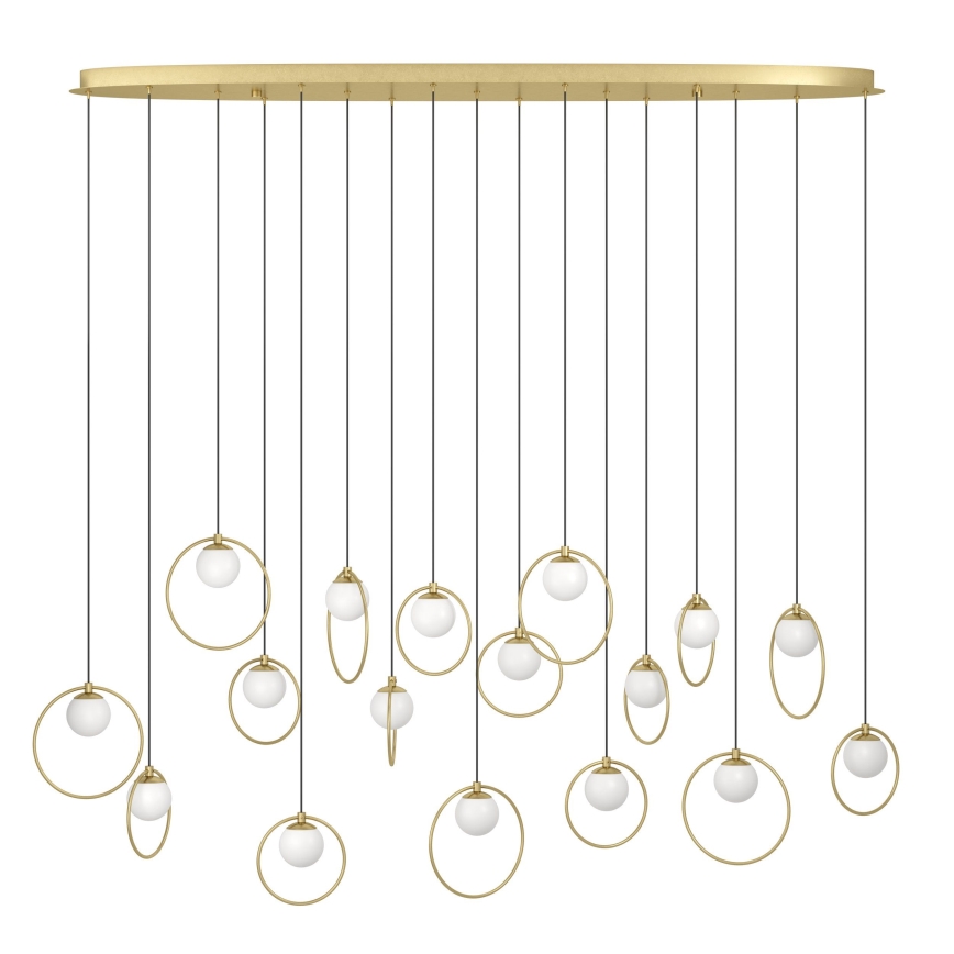 Eglo - Suspension filaire à intensité variable 17xLED/3W/230V 3000K doré