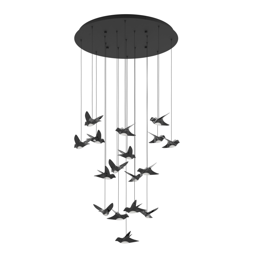 Eglo - Suspension filaire à intensité variable 17xLED/3W/230V 3000K noir