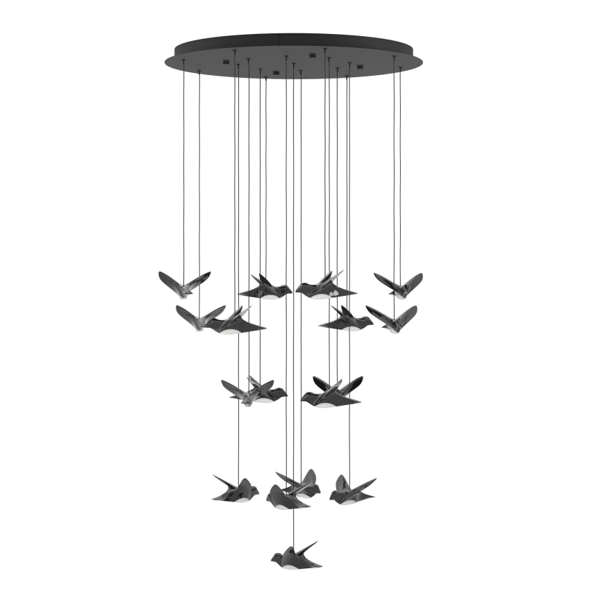 Eglo - Suspension filaire à intensité variable 17xLED/3W/230V 3000K noir
