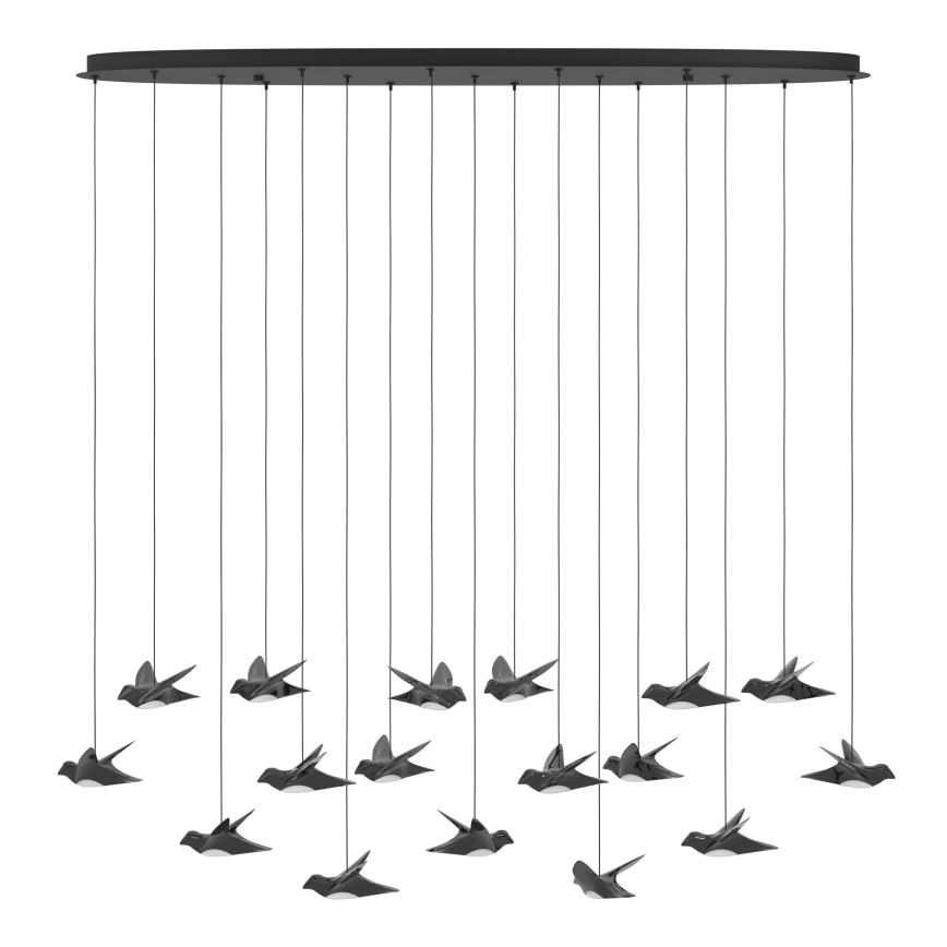 Eglo - Lampadario a sospensione con filo LED dimmerabile 17xLED/3W/230V 3000K nero
