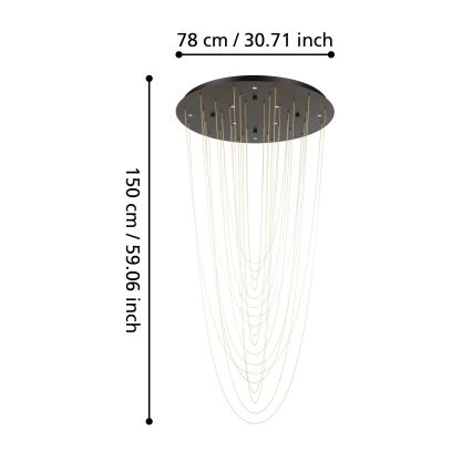 Eglo - Plafoniera LED dimmerabile 8xLED/4,2W/230V 3000K