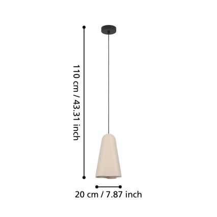 Eglo - Hängeleuchte 1xE27/40W/230V beige