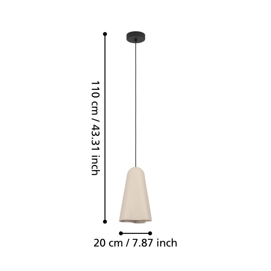 Eglo - Hängeleuchte 1xE27/40W/230V beige