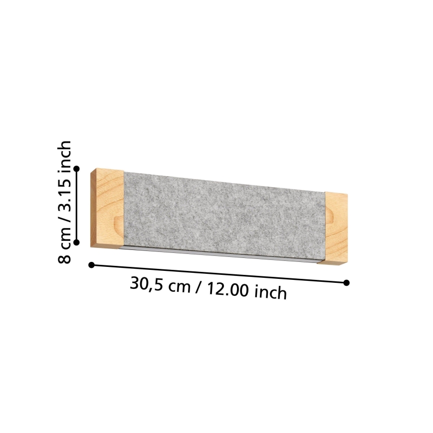 Eglo - Applique a LED 2xLED/5,4W/230V 3000K marrone/grigio
