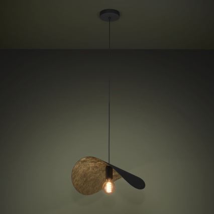 Eglo - Hängeleuchte 1xE27/40W/230V 53 cm schwarz/golden
