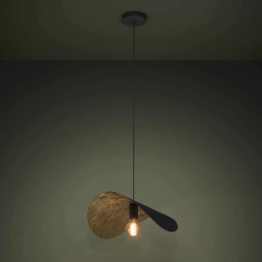 Eglo - Hängeleuchte 1xE27/40W/230V 53 cm schwarz/golden