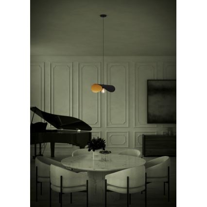 Eglo - Hängeleuchte 1xE27/40W/230V 53 cm schwarz/golden