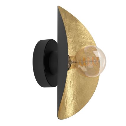 Eglo - Applique 1xE27/40W/230V nero/oro