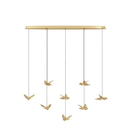 Eglo - Lampadario a sospensione con filo LED dimmerabile 8xLED/4,2W/230V 3000K oro